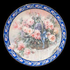 Vintage Lena Liu Limited Edition Collector Plate "Roses", First Issue